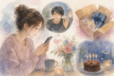 彼氏の誕生日に遠距離で会えないとき、LINE・電話・配送で祝うアイデア