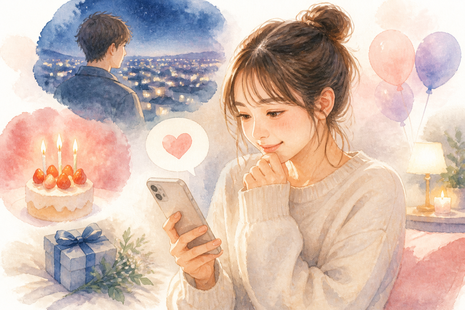 遠距離の彼氏への誕生日LINEはシンプルなお祝いに気持ちを少し足すのが合いやすいです